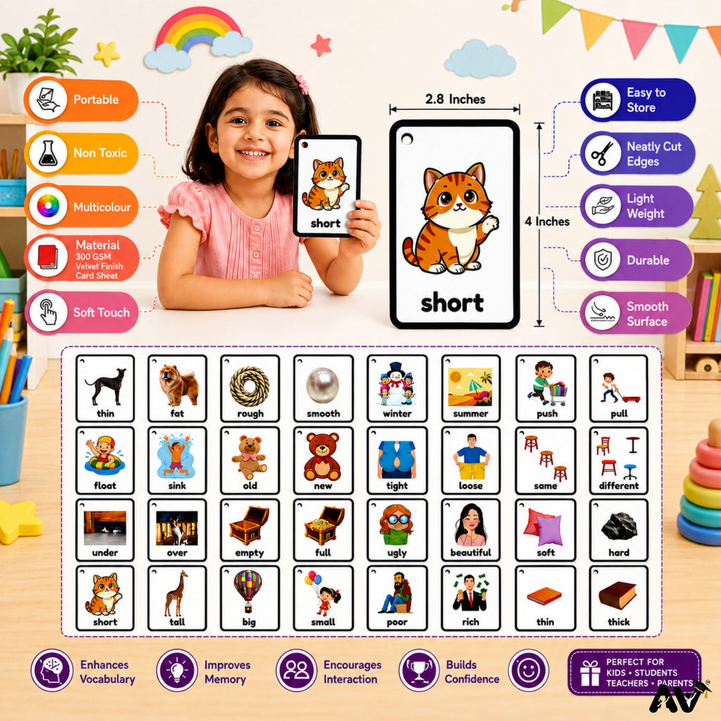 ENGLISH LANGUAGE FLASHCARDS-  25 Opposite Words