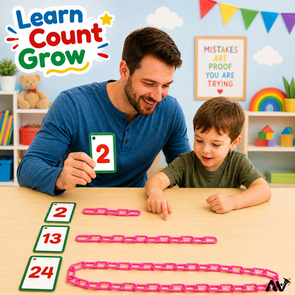 MATHS FLASHCARDS with U-links- Maths   0-50 numbers