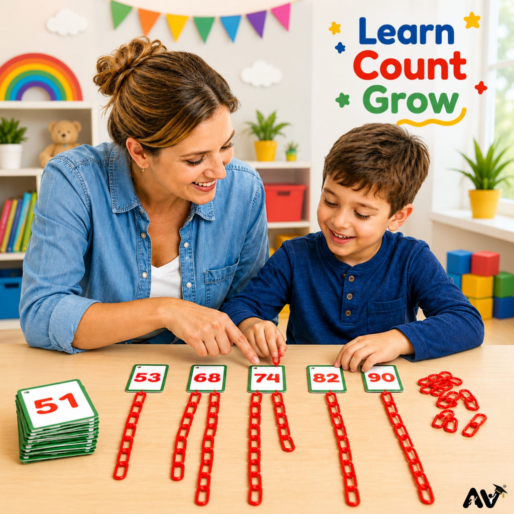 MATHS FLASHCARDS with U-links- Maths   0-100 numbers