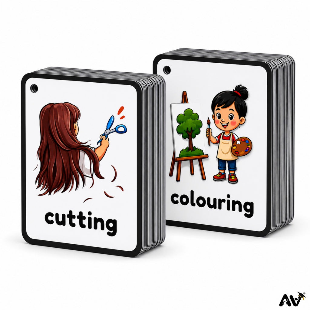 ENGLISH LANGUAGE FLASHCARDS-  50 Action Words