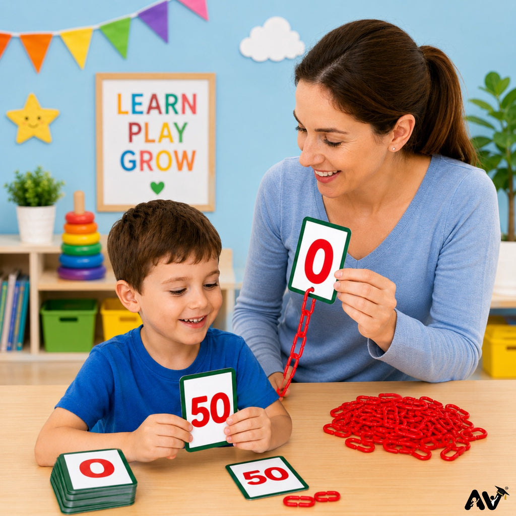 MATHS FLASHCARDS with U-links- Maths   0-50 numbers