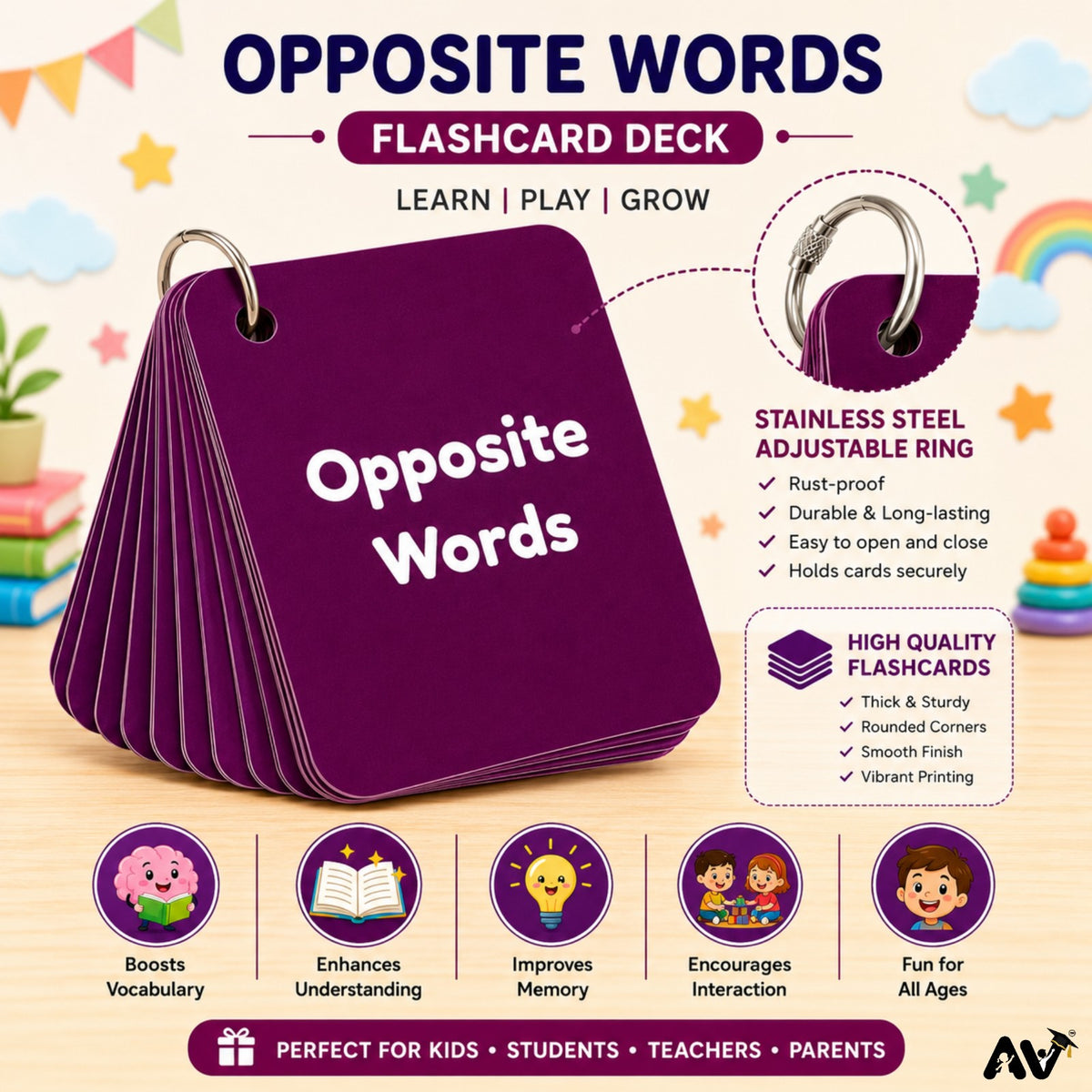 ENGLISH LANGUAGE FLASHCARDS-  25 Opposite Words
