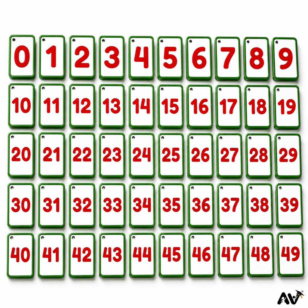 MATHS FLASHCARDS with U-links- Maths   0-50 numbers