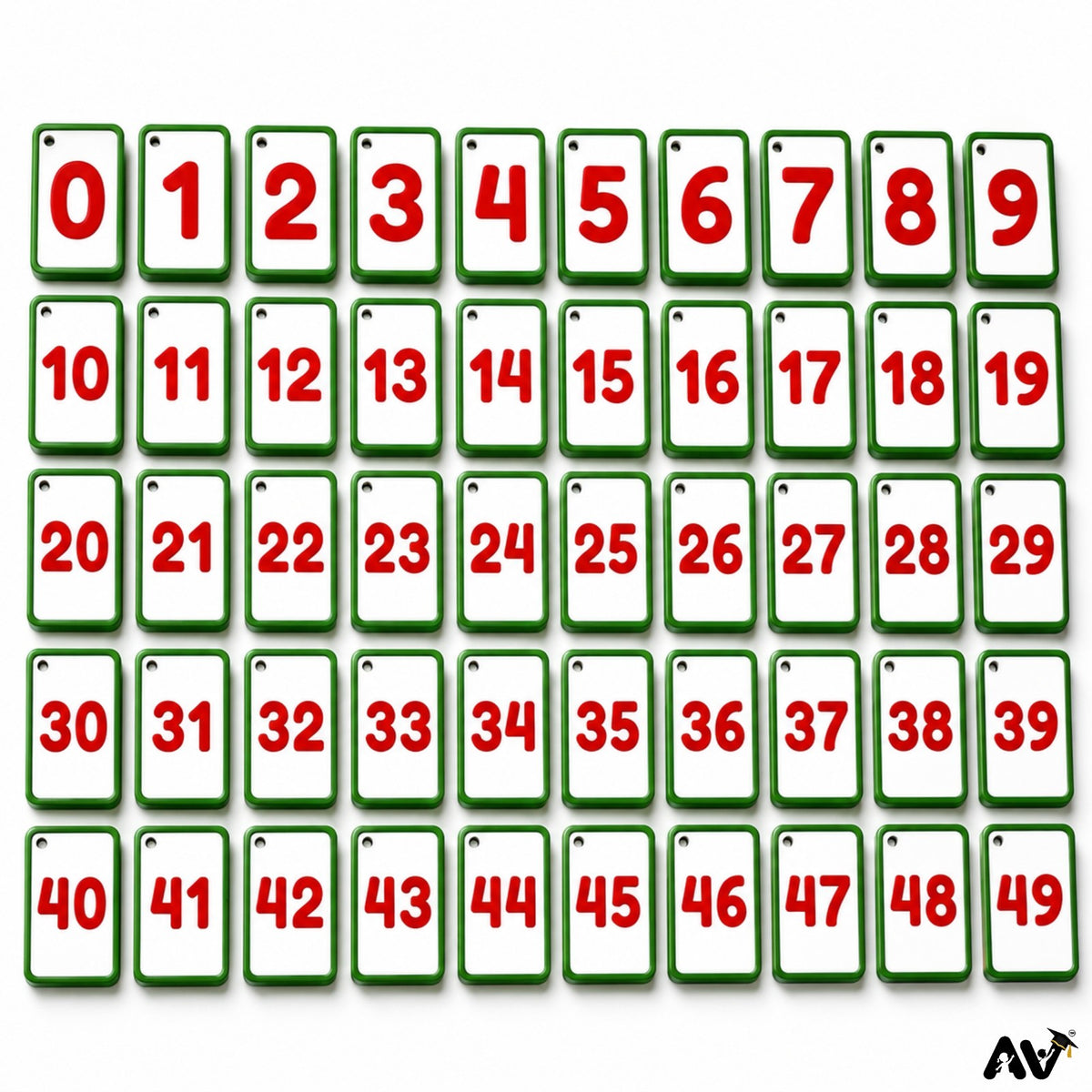 MATHS FLASHCARDS with U-links- Maths   0-50 numbers