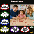 English Alphabet Upper-Lowercase Letters Aa-Zz & Vowels Cutout Set, Red