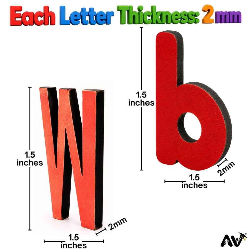 English Alphabet Upper-Lowercase (2 Sets) Letters & Vowels Cutout, Red