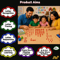 English Alphabet Upper-Lowercase (2 Sets) Letters & Vowels Cutout, Red