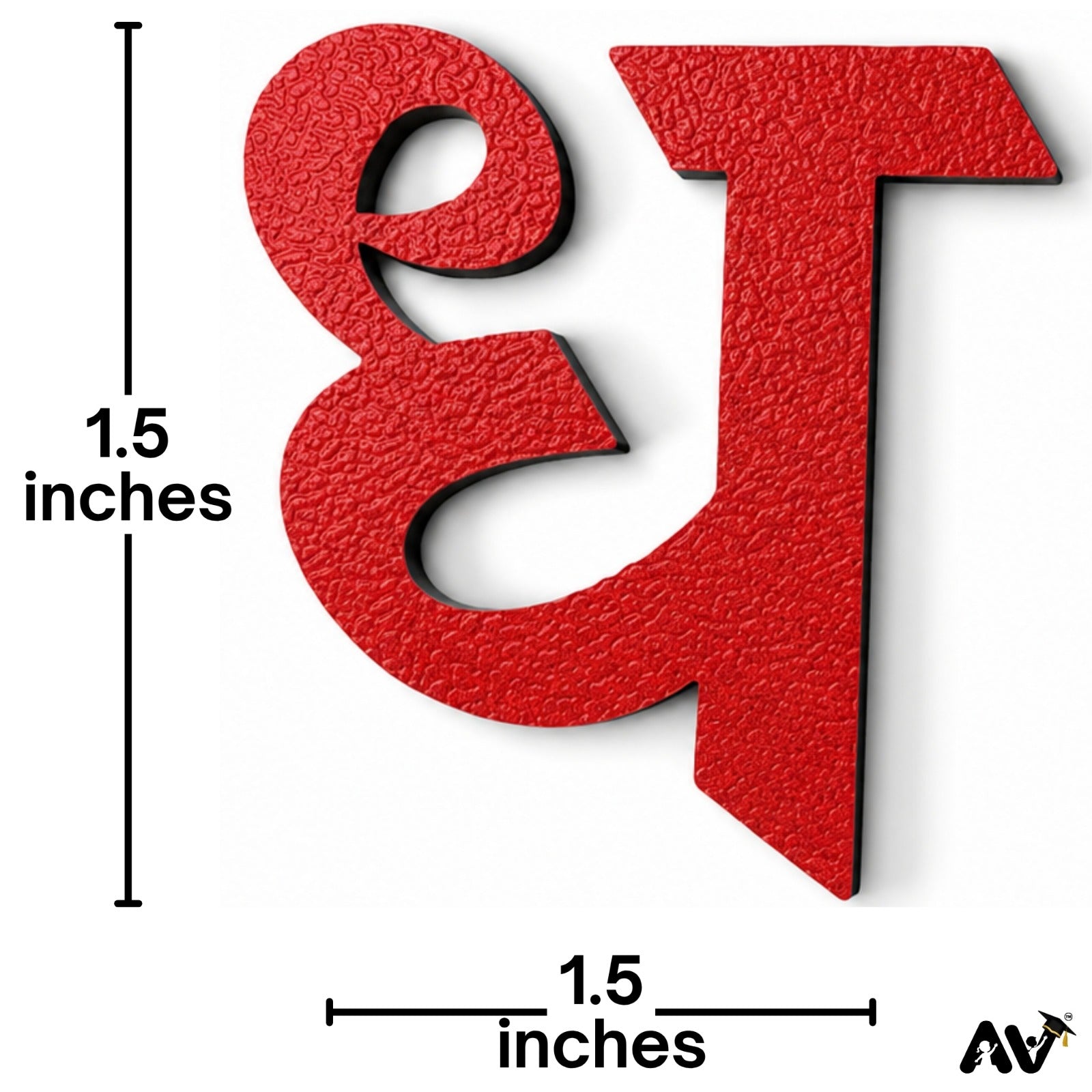 Hindi Varnmala Swar-Vyanjan, Matra & Aadhe Akshar Cutout Set (123pc), Red