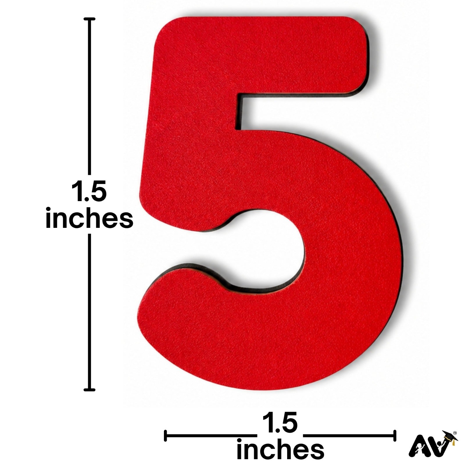 Maths Numbers 0-9, Signs & Place Value Symbols Cutout Set (72pc), Red